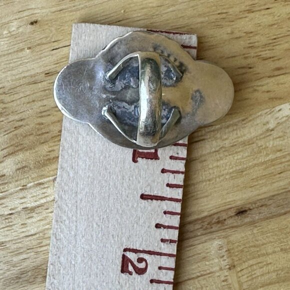 VTG‎ Old Pawn Native American Ring Size 5 Blue Royston Turquoise Stone Sterling - Picture 8 of 8